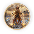 Wall Clock — Radiant Guardian Art Clock with Angelic Figure and Prism Light