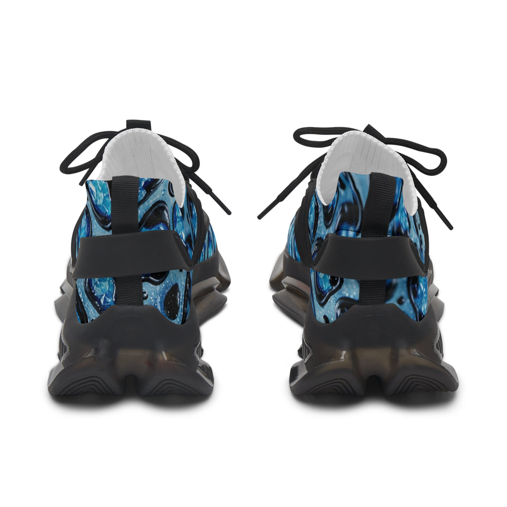Women's Blue Marble Mesh Sneakers