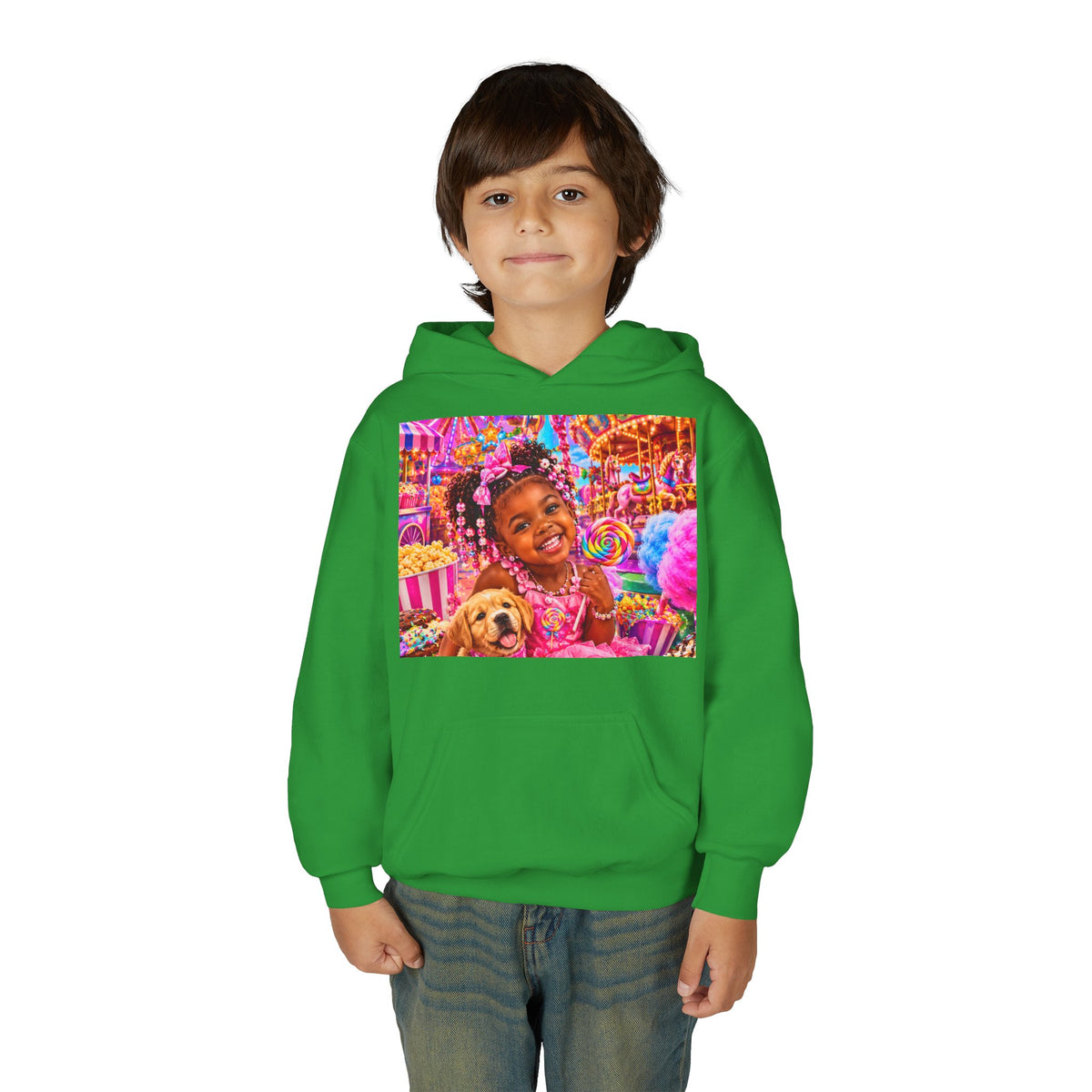 Youth Carnival Girl and Puppy Fairground Hoodie