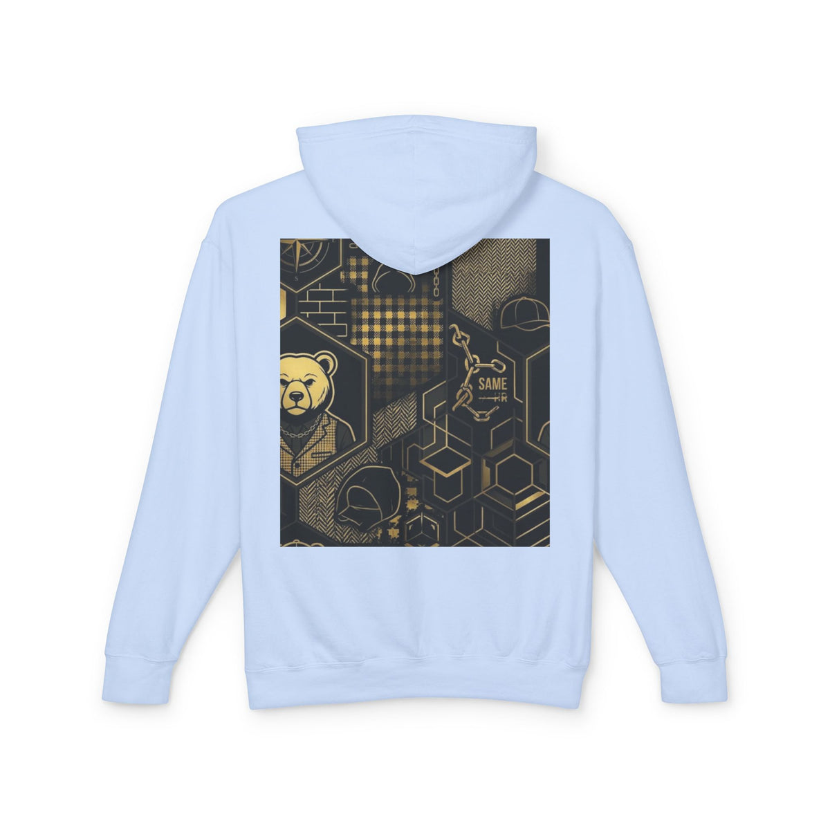 Geometric Bear Graphic Hoodie