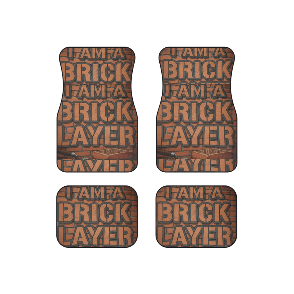 Bricklayer Car Mats (Set of 4) — 'I Am A Bricklayer' Heavy-Duty Auto Floor Mats