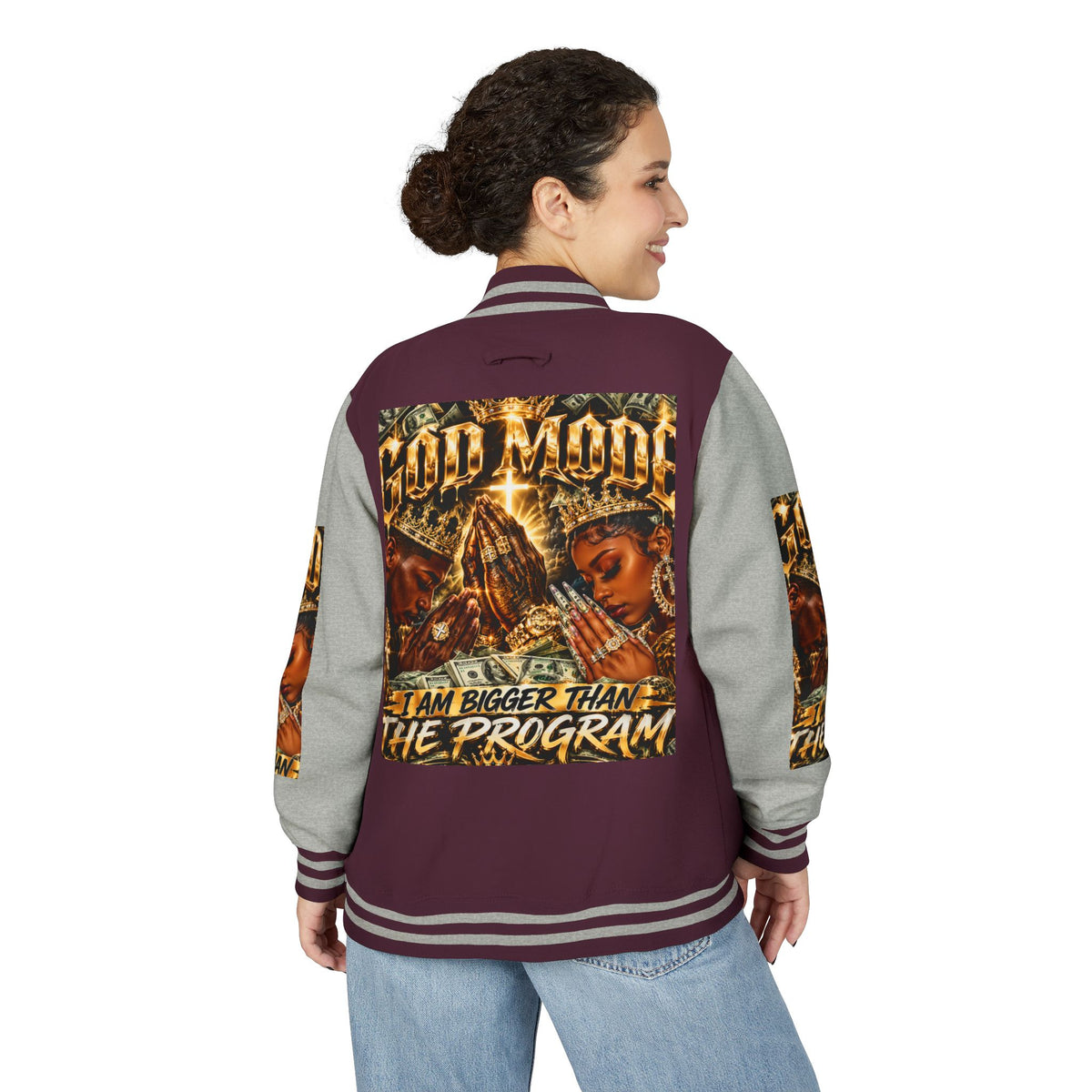 God Motive “I Am Bigger Than the Program” Letterman Jacket