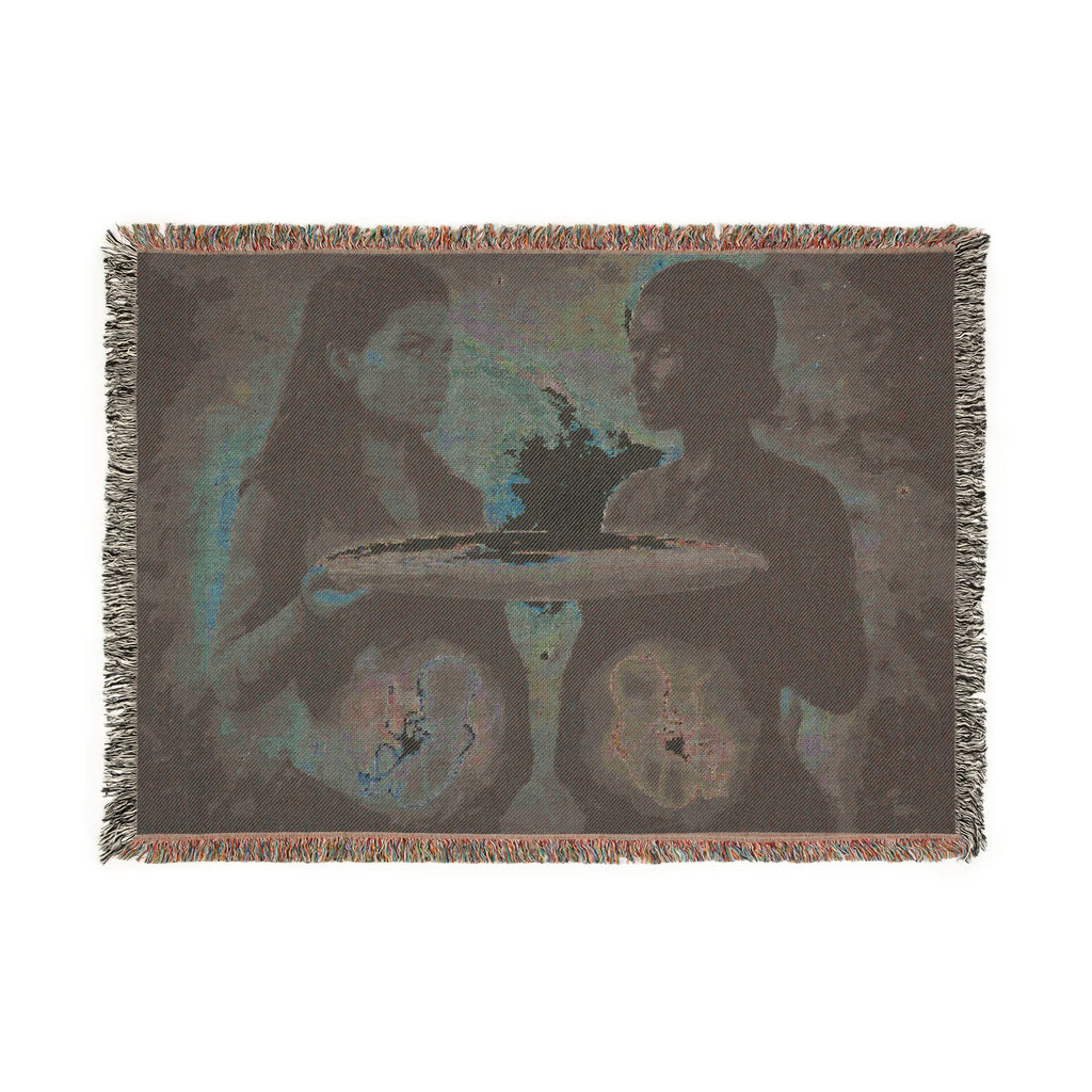 Woven Blanket - Cosmic Lovers Art Throw with Celestial Sphere Design