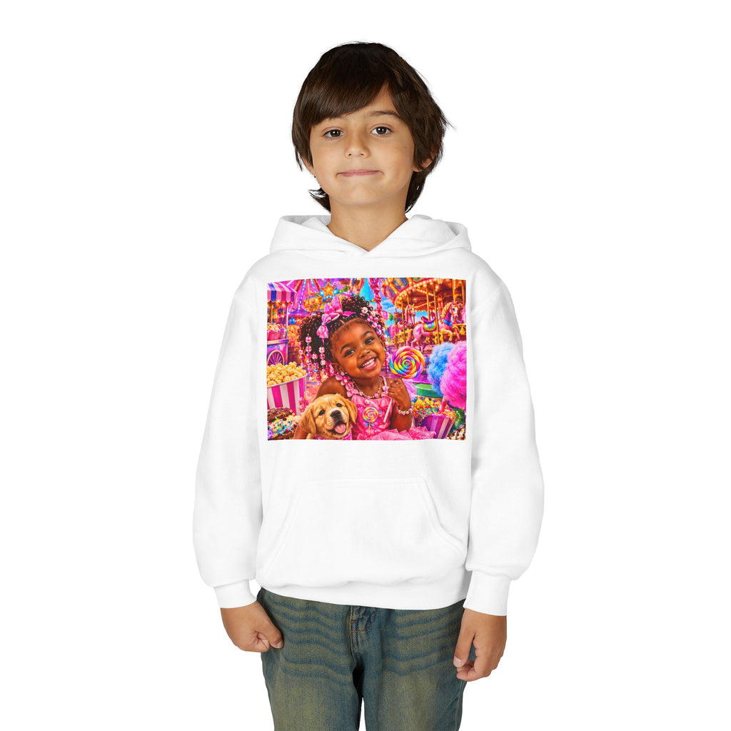 Youth Carnival Girl and Puppy Fairground Hoodie