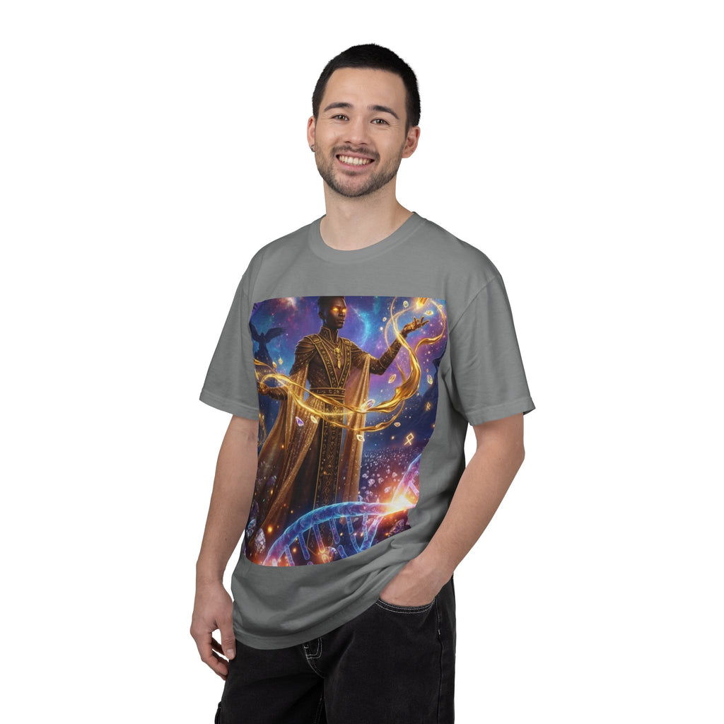 Cosmic Sorcerer T-Shirt — Celestial Magic Art Tee