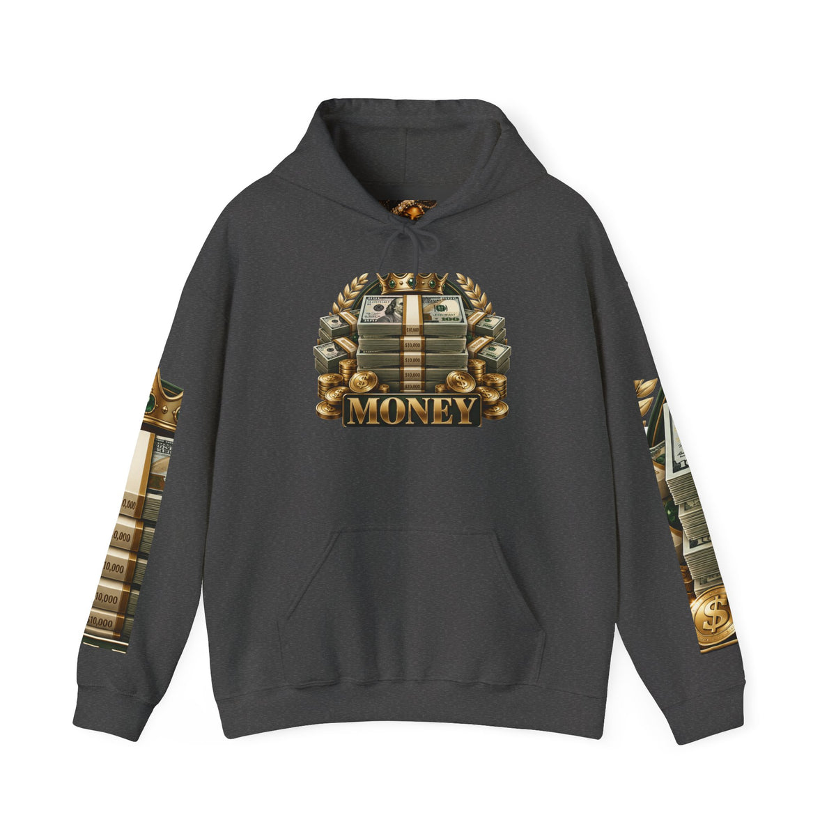 Hoodie — "You Mad At You Not Me! / You Can't Keep Up!" Flame Sleeve Graphic Hoodie