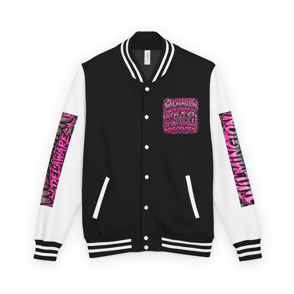 Wilmington Delaware Letterman Jacket — 'We Don't Play About Our Children' Varsity Coat