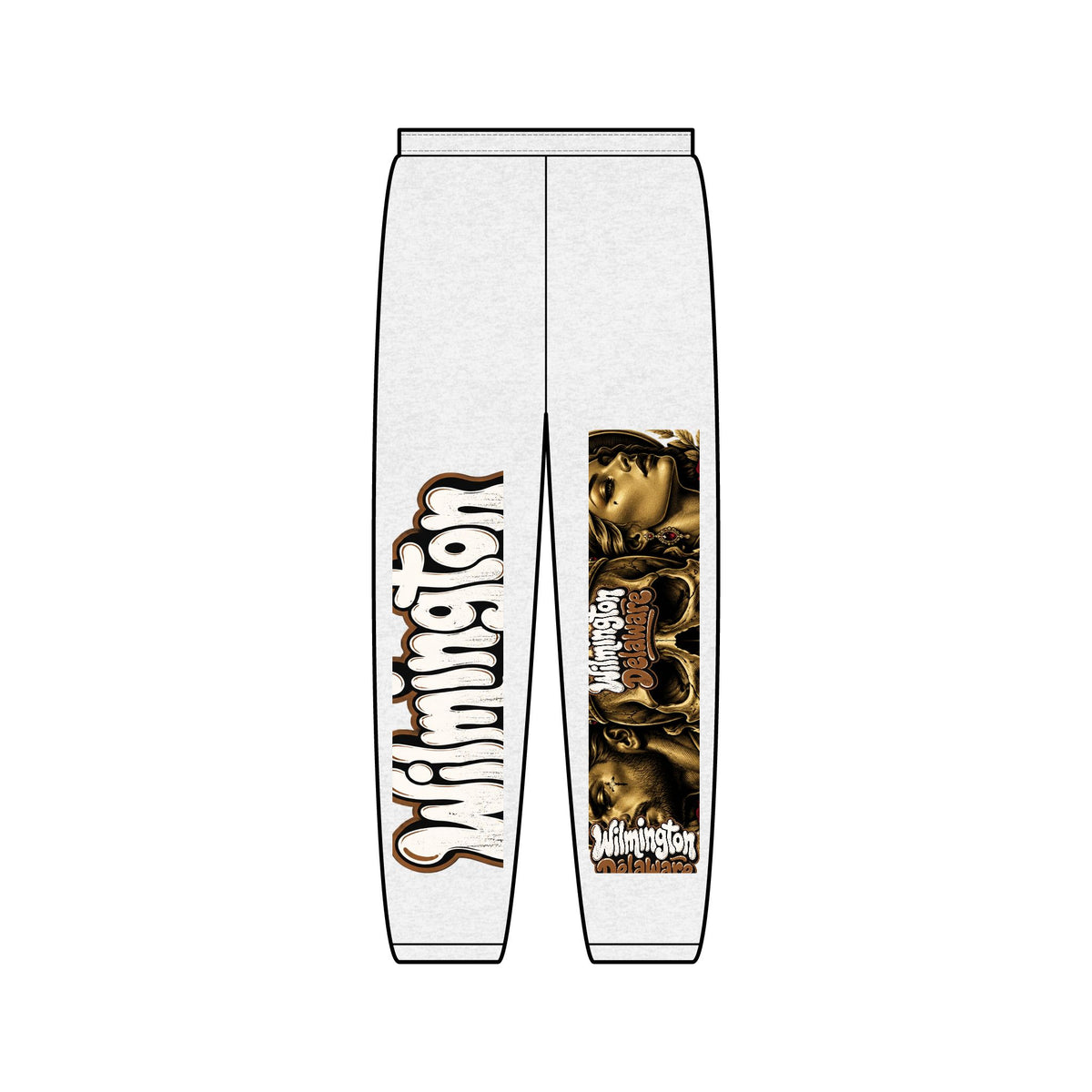 Skull & Gothic “Wild West” Graphic Sweatpants