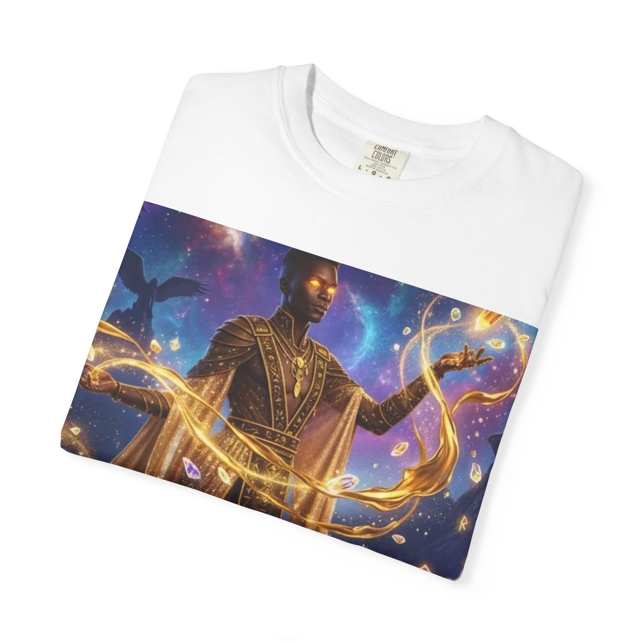 Cosmic Sorcerer T-Shirt — Celestial Magic Art Tee