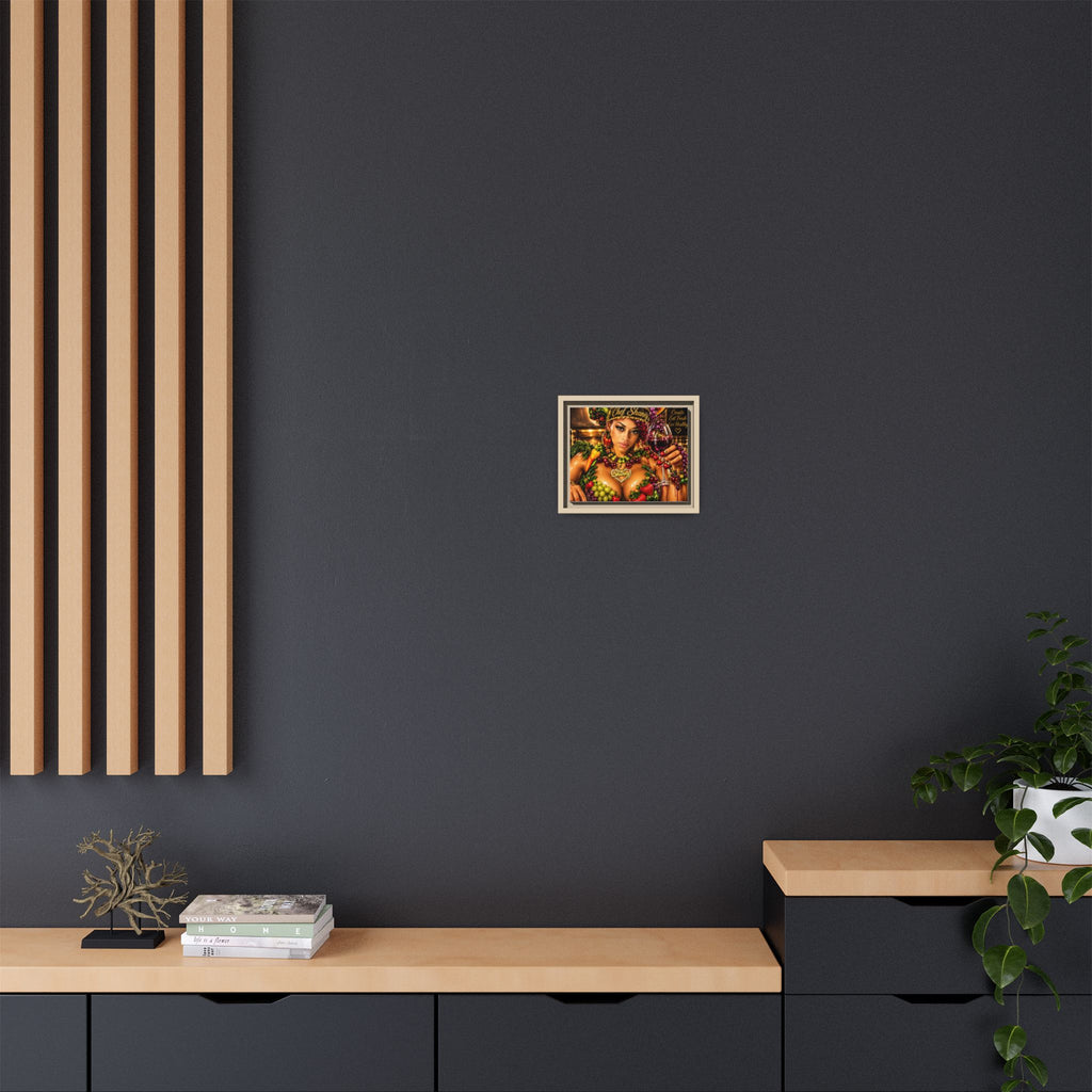 Chef Shaney Fruit Goddess Matte Framed Canvas — "Eat Fresh Live Healthy" Kitchen Wall Art