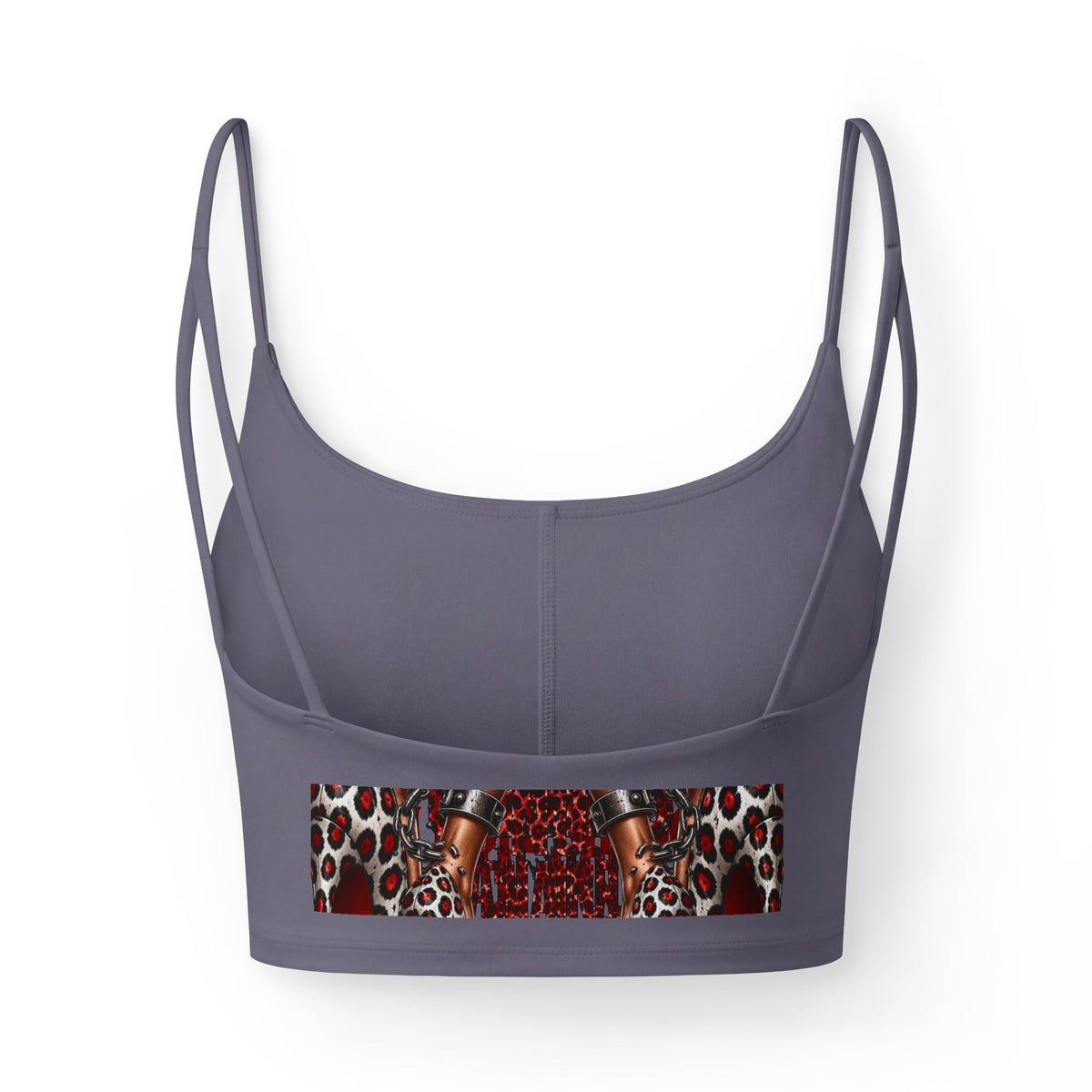 Women's Luxe Bra with Bold Red Leopard Print