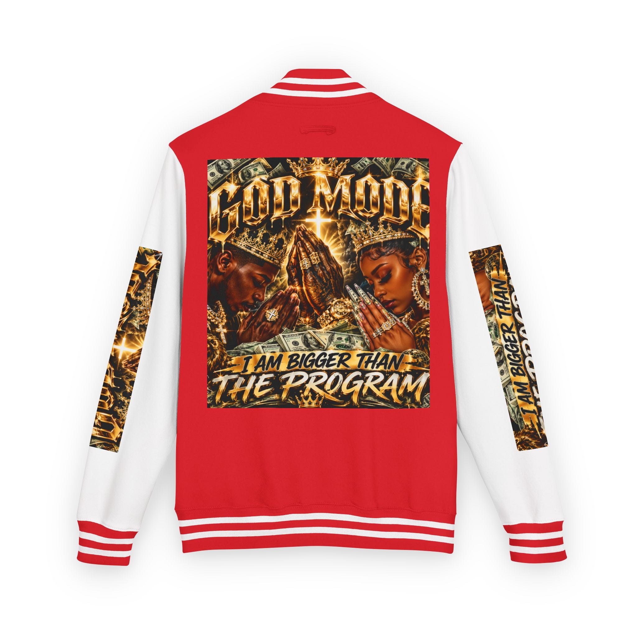 Letterman Jacket — 'I Am Bigger Than The Program' Graphic Varsity Jacket