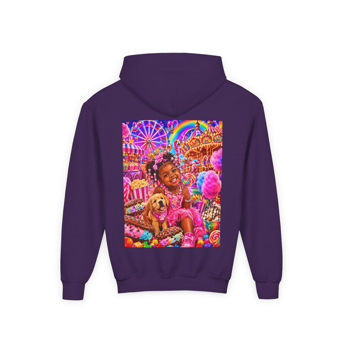 Youth Carnival Girl and Puppy Fairground Hoodie