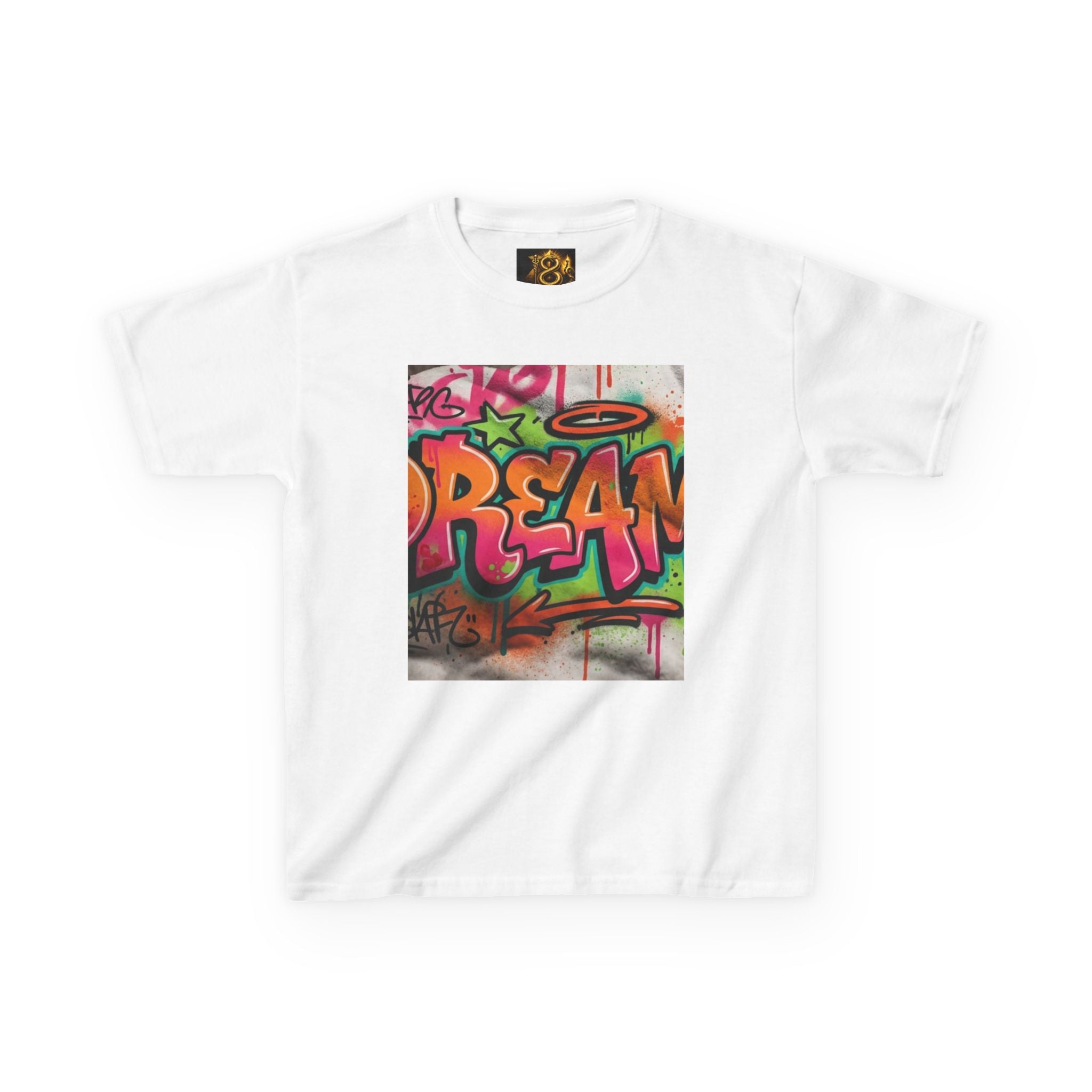 Kids T‑Shirt — Bright Graffiti “Dream” Street Art Tee