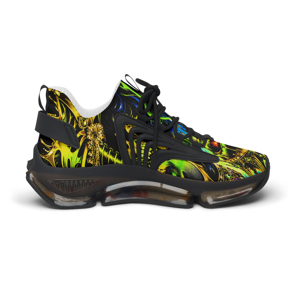 Women’s Mesh Sneakers – Neon Skull Streetwear Shoes