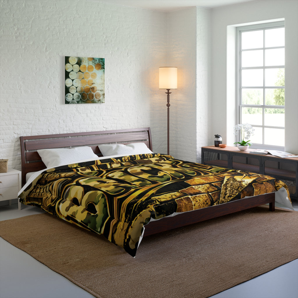 Bricklayer Camo Comforter — "I Am A Bricklayer" Quilted Bedding for Construction Workers