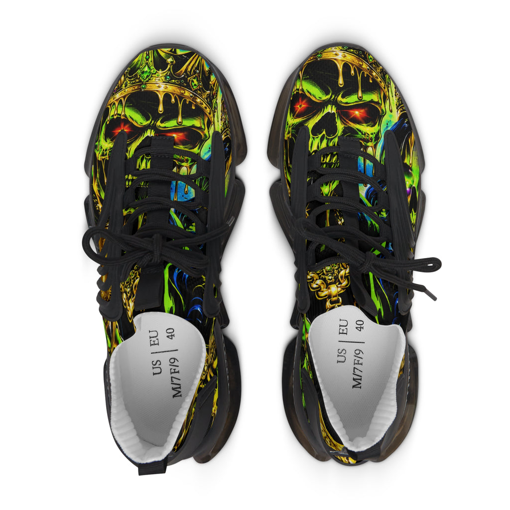 Women’s Mesh Sneakers – Neon Skull Streetwear Shoes