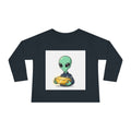 Alien Holding Gold Bar Toddler Long Sleeve Tee